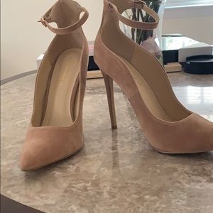 Tan suede heels
